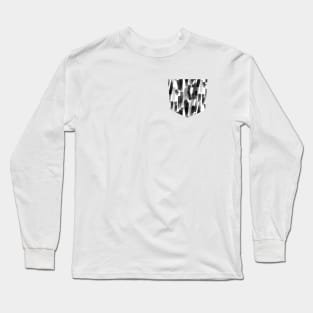 Pocket - BIG BRUSHSTROKES BLACK Long Sleeve T-Shirt